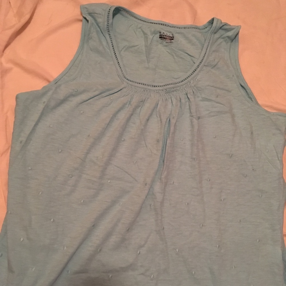 Light blue tank top, size 2x